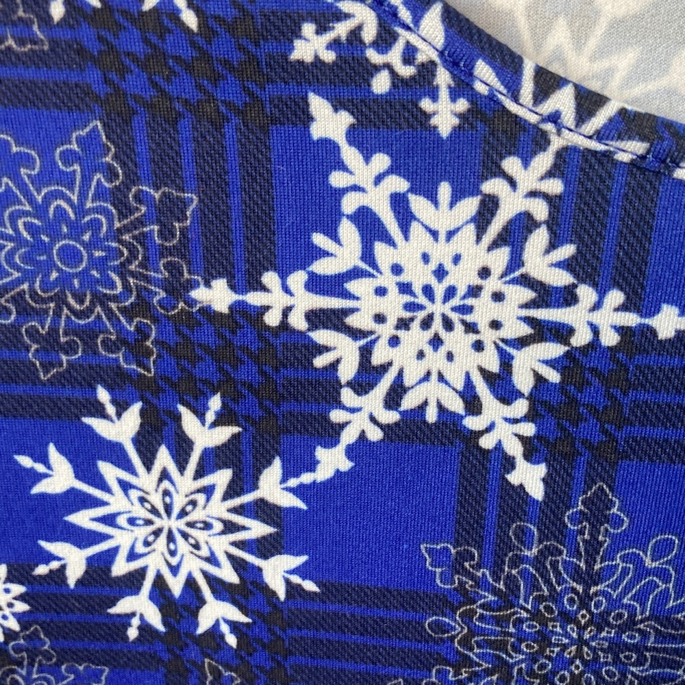 3/$15 Snowflake and plaid print 3/4 sleeve nightshirt nightgown size S - Picture 11 of 15